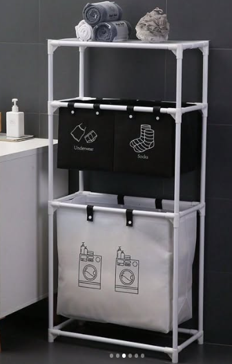 Miniatura 3 de Organizador De Ropa Sucia 3 Niveles